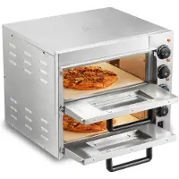 Vevor Kommersiell benkeplatepizzaovn Elektrisk pizzaovn for 35,6 cm pizza innendørs