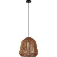 LINDBY pendellampe Otso, 40 cm høy, bambus, E27