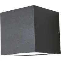 LUCANDE utendørs LED-vegglampe Merjem, 12 cm, ned, IP54