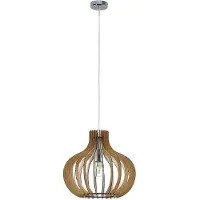 LINDBY pendellampe Sina, Ø 35 cm, tre, E27