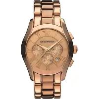 Giorgio Armani Emporio AR0365 roségull kronograf herreklokke
