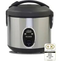 Solis Rice Cooker Compact Type 821 - Riskoker - 0.8 liter - 350 W - rustfritt stål