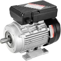 Vevor 0,55 kW elektrisk motor 1400 o/min, AC 220~240 V 4,5 A, 80, B34-ramme, luftkompressormotor enfaset, 19 mm kileaksel, med/mot urskiverotasjon for landbruksmaskiner og generelt utstyr