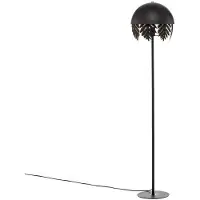 LUCANDE Aparas gulvlampe, bladlook, svart-gull