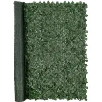 Vevor eføygjerde, 1830 x 2440 mm kunstig grønn veggskjerm, grønt eføygjerde med nettingdukbakside og forsterket skjøt, kunstig hekk med vinbladdekorasjon for utendørs hage, gårdsplass