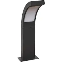 LUCANDE LED-sokkellampe Juvia, 40 cm, antrasitt, IP54