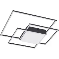 LINDBY LED-taklampe Nelinka, 60 cm, svart, aluminium