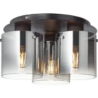 Brilliant Taklampe Beth med røykglass, 3 lyskilder