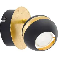 Brilliant Nocito, Overflateegnet, Ikke-utskiftbare pærer, 6,6 W, 3000 K, 240 lm, Sort, Gull