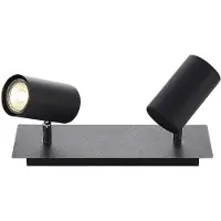 LINDBY downlight Joffrey, 31 cm, 2 lyskilder, svart, GU10
