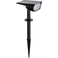 PRIOS LED-solspotlight Helier, 49 cm, svart, jordspyd