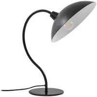 LUCANDE bordlampe Arvadon, svart, metall, 42,75 cm høy