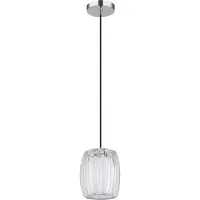Globo Hengelampe Maribel, Ø 18 cm krom/klar, plast