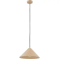 LINDBY hengelampe Clarine, beige, Ø 32 cm, metall