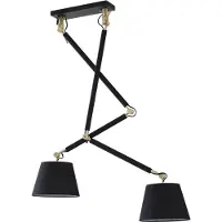 LUCANDE taklampe Marvaine svart/gullfarget, justerbar