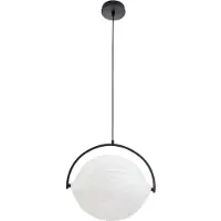 LUCANDE hengelampe Helva, hvit, 1 lyskilde, Ø40 cm, roterbar