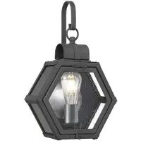 Quintiesse Utendørs vegglampe Heath bredde 26,7cm svart