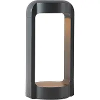 LUCANDE LED-sokkellampe Habsa, 30 cm, antrasitt, metall