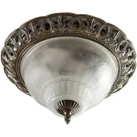 LINDBY taklampe Anni, skjerm i etset glass