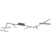 LINDBY LED-taklampe Pilou, 6 lyskilder, dimbar, krom