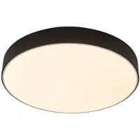 LINDBY LED-taklampe Simera, Ø 50 cm, svart, metall