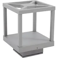 LUCANDE LED-sokkellampe Lealan, grå, metall, 23 cm, IP54