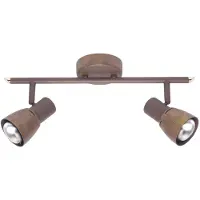 Brilliant Lava downlight, lengde 37 cm, antikk kobber, 2 lyskilder, metall