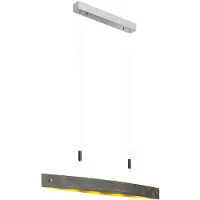 LUCANDE Svart LED-hengelampe Lio med gulldekor