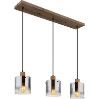 Globo Hengelampe Underwood, lengde 100 cm, brun/røytgrå, MDF