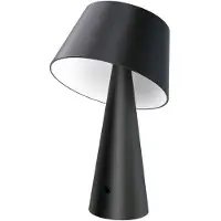 LINDBY LED-solcellelampe til bordet, Lirinor, svart, plast, 13 cm