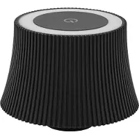 LINDBY LED-bordlampe med batteri Linor, svart, USB, berøringsdimmer