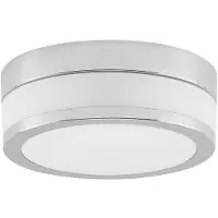 LINDBY taklampe Flavi, Ø 23 cm, krom, glass, IP44, E27