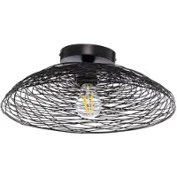 LINDBY taklampe Thorian, svart, jern, Ø 40 cm, E27