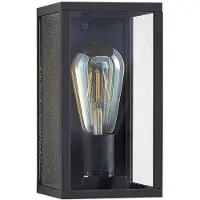 LINDBY utendørs vegglampe Filimon, antrasitt, 22 cm, IP44, E27
