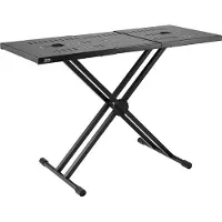 Vevor DJ-bordstativ, (32"-43") x 18" bærbart DJ-laptop- og kontrollerstativ, lett DJ-bord DJ-boks justerbar høyde DJ-stativ, sammenleggbart Double-X keyboardstativ og bordplate, lydmikserstativ