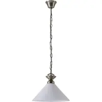 LINDBY Otis pendellampe, Ø 30 cm, hvit, glass, kjegle, E27