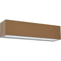 LUCANDE utendørs LED-vegglampe Lengo, 25 cm, brun, ned, 3000K