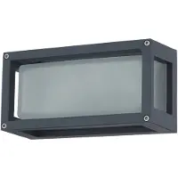 LUCANDE utendørs vegglampe Aurelien, grå, metall, 12,5 cm, IP54