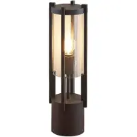 LUCANDE Brienne sokkellampe, 50 cm, antrasitt, metall