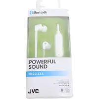 JVC HA-FX21BT - Ørepropper med mikrofon - i øret - Bluetooth - trådløs - hvit