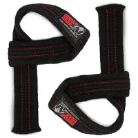 Gorilla wear Hardcore Lifting Straps, black/red