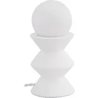 LINDBY bordlampe Nielson, hvit, skjermhøyde 9 cm, gips