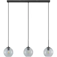 LINDBY hengelampe Firano, 110 cm, 3 lyskilder, antrasitt, glass