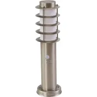 LINDBY sokkellampe Hanja, sensor, stål, Ø 11,7 cm