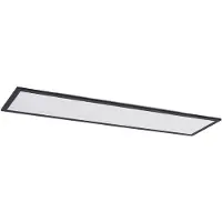 LINDBY LED-panel Nelios, 120 x 30 cm, CCT, svart, metall
