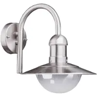 LINDBY Damion utendørs vegglampe, 30 cm, stål, E27, IP44
