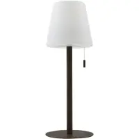 LINDBY oppladbar LED-lampe Azalea, hvit/brun, 45 cm, CCT, IP44