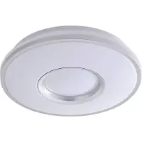 LINDBY LED-taklampe Furgo, sølv/hvit, plast, IP44
