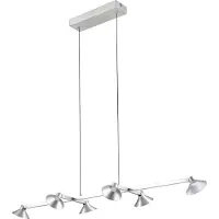 LUCANDE LED-hengelampe Steve, aluminium, 113 cm, 6 lyskilder, dimbar