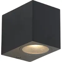 QAZQA Sett med 3 smarte vegglamper svart IP44 inkl. Zigbee GU10 - Baleno